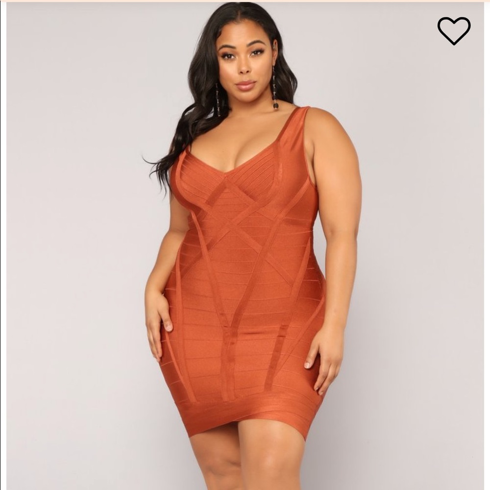 Plus size bandage dress.
